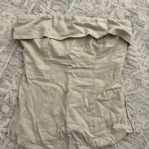 wild fable Neutral Beige Smocked Bustier Top